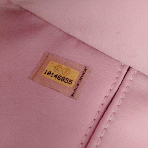 Chanel Pink X Black Terry Cloth Cc Logo Tote Bag - Picture 8 of 8